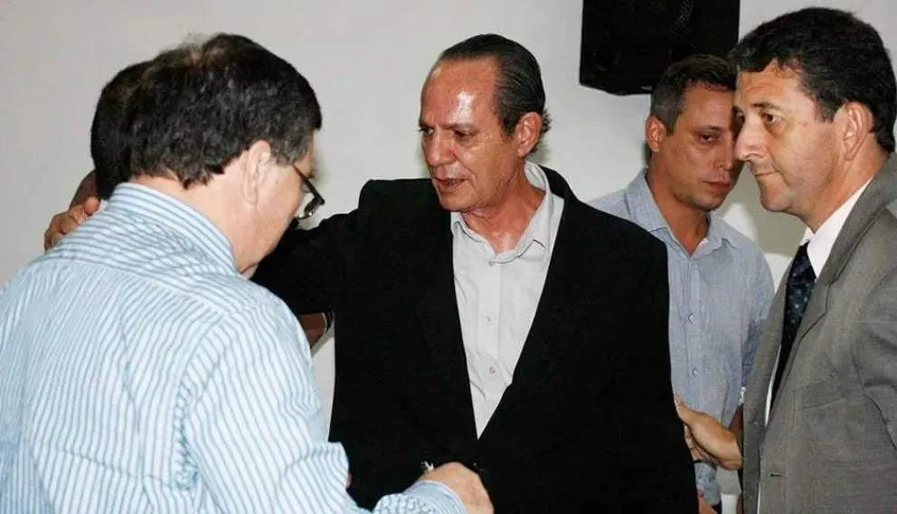 Santa Andrea, al centro, durante el juicio realizado en Oberá. //Foto: Archivo.