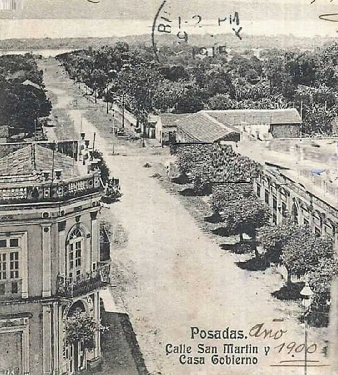 Posadas año 1900. Calle San Martín