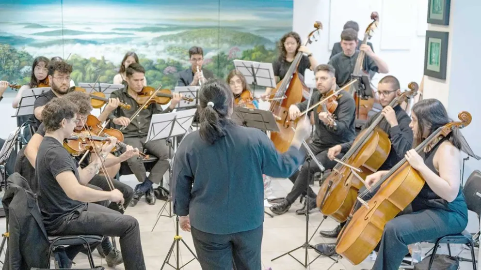 El pasado domingo fue el primer ensayo de la Camerata Misiones.  Foto: Camerata Misiones