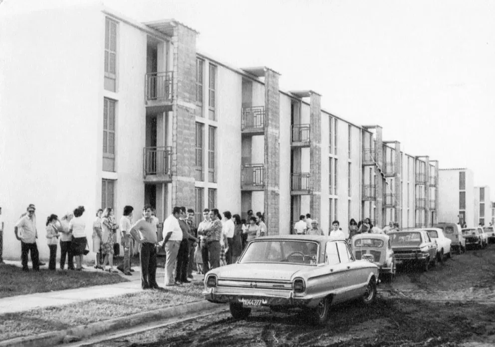 Foto histórica de la chacra 150 de Villa Cabello.