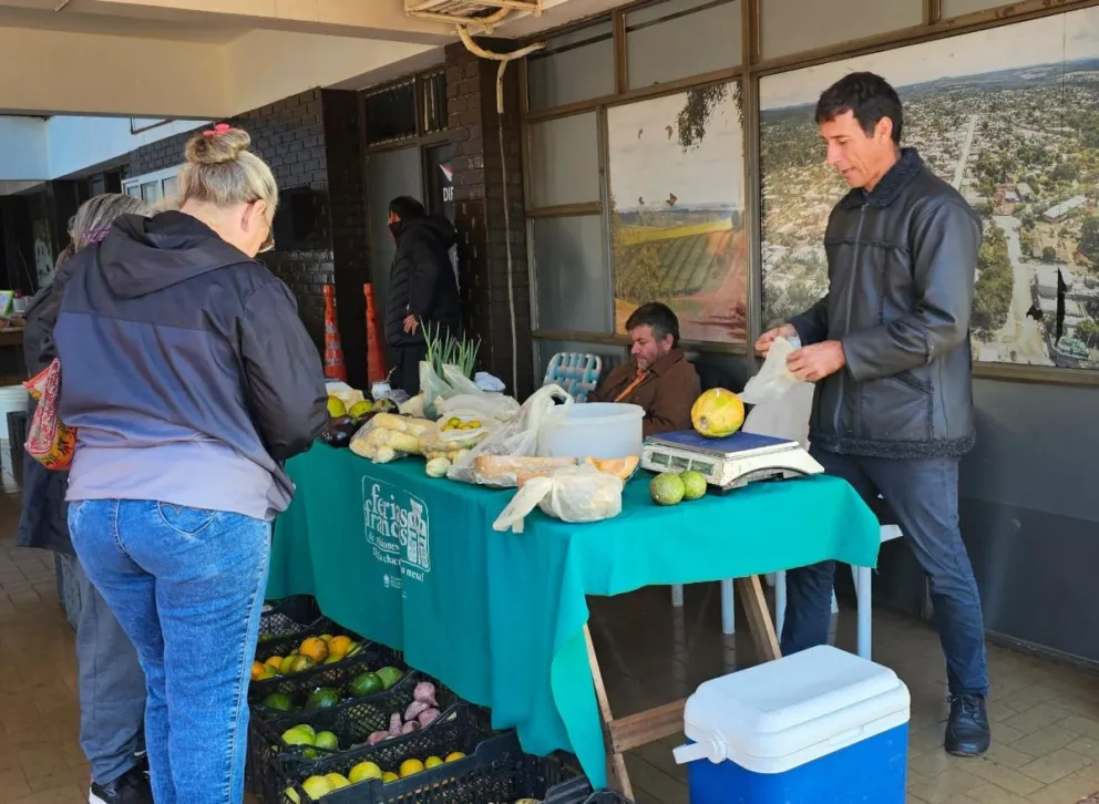 Los feriantes tratan de resguardar sus cultivos para vender.  Foto: Esteban González