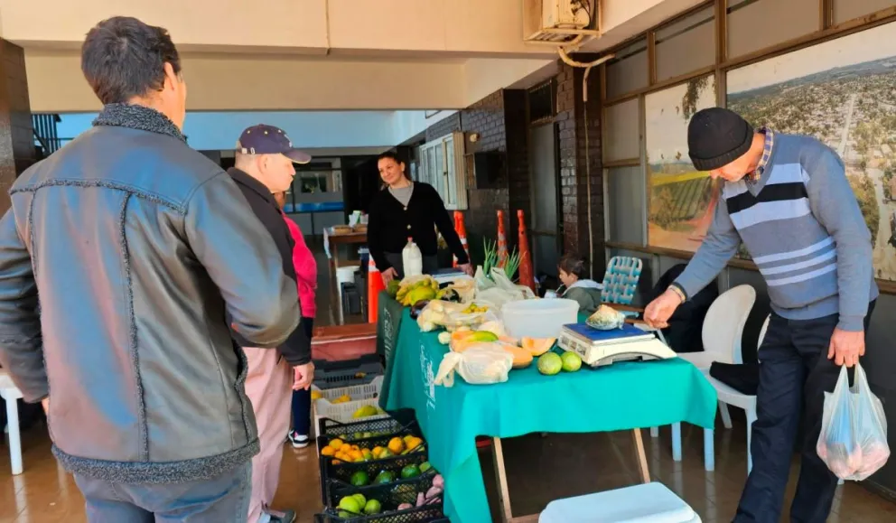 Los feriantes tratan de resguardar sus cultivos para vender. Foto: Esteban González