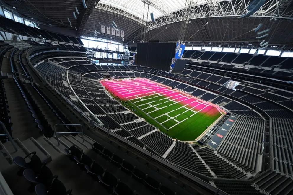 AT&T Stadium de Dallas se alista para recibir a la Scaloneta.  Foto: ap