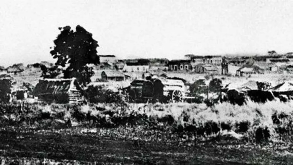 Posadas en 1883, es la vista más antigua de la ciudad, disponible gracias al trabajo de Teresa Warenycia.