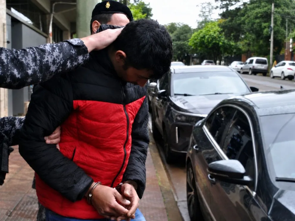 Rodríguez Da Silva, ya condenado, rumbo a la Unidad Penal de Cerro Azul. //Foto: Cristian Valdez.