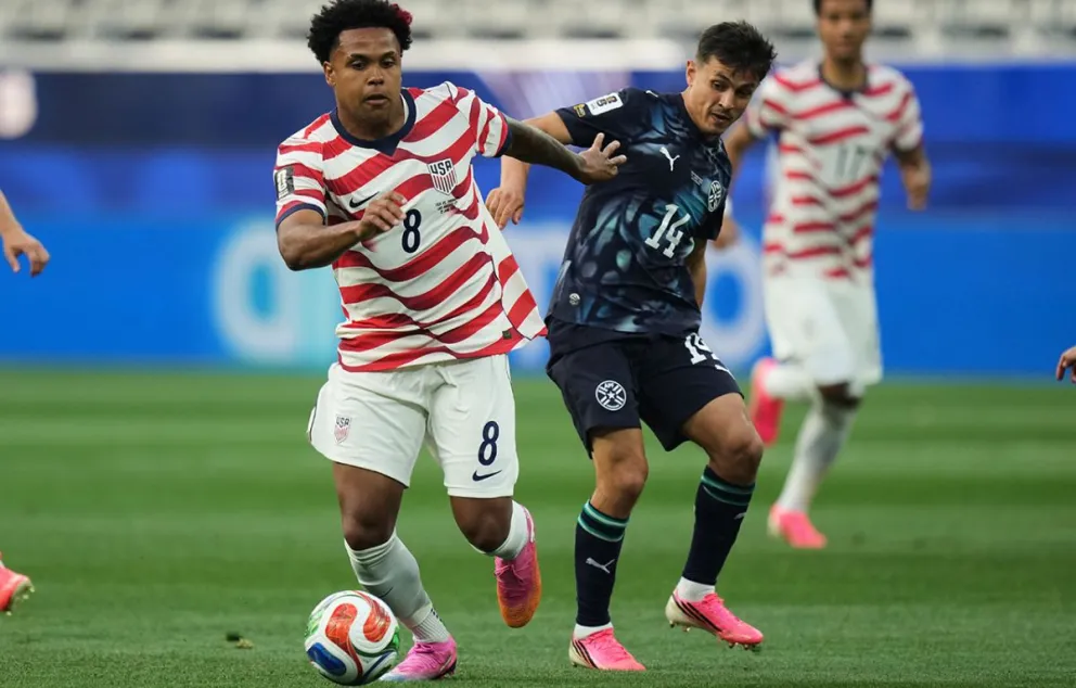 Andrés Cubas fue titular y jugó todo el partido en Los Ángeles en su debut mundialista en la Mayor. Foto: AP