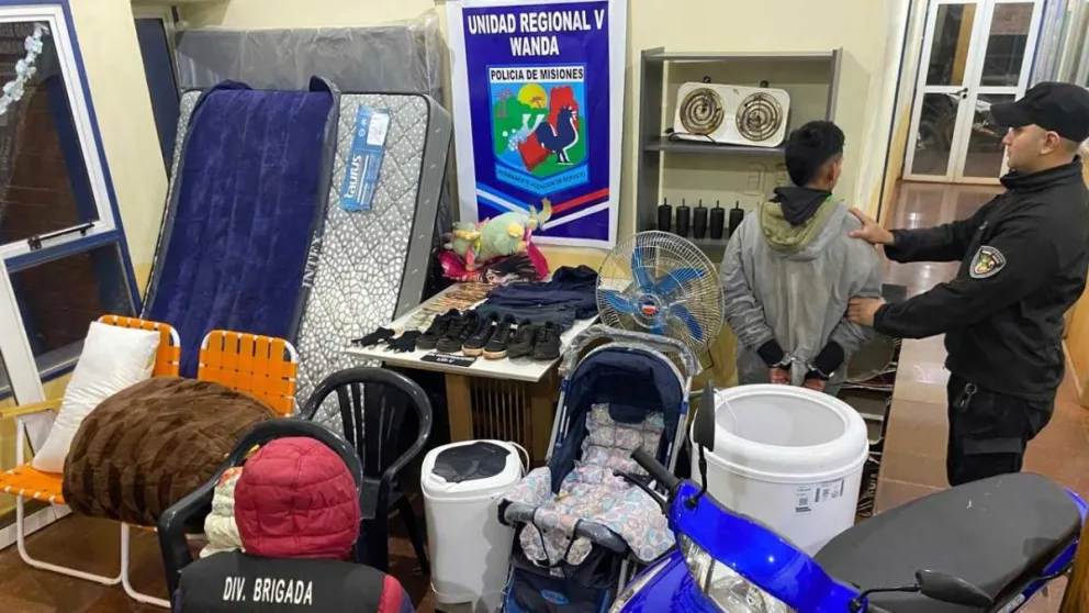 La detención se hizo en una vivienda del barrio 9 de Julio de Andresito.  Foto: Polmis