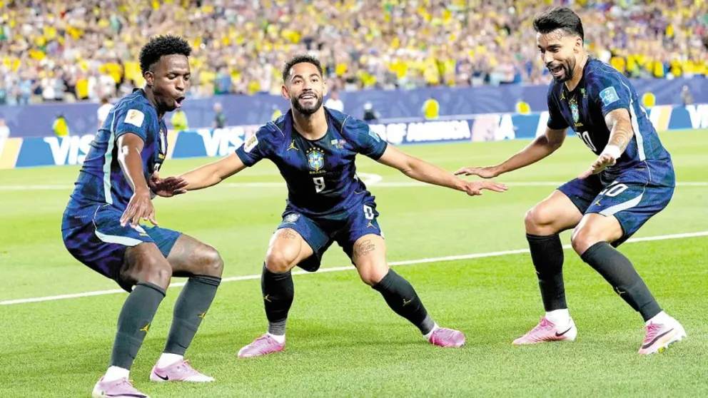 Vinicius, Matheus Cunha y Paquetá, las claves de Brasil. Foto: AP
