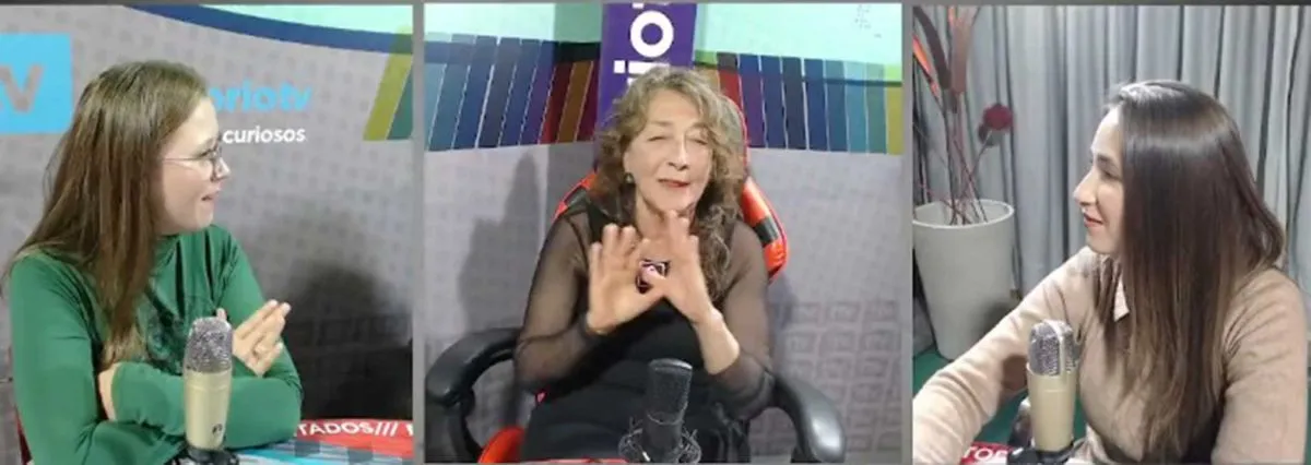 Gricelda Rinaldi en el programa de Viaje Literario