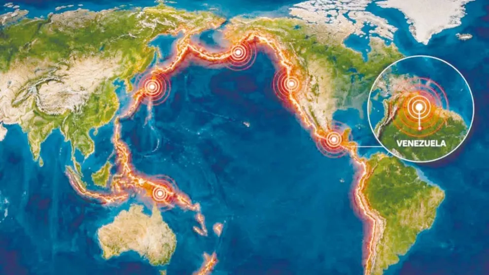 El Cinturón de fuego del Pacífico es la zona que más actividad registra.