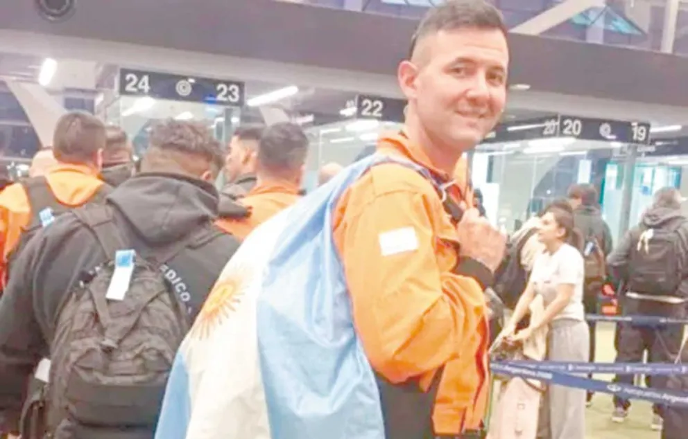 Ravelli integró el equipo de 75 rescatistas argentinos.  