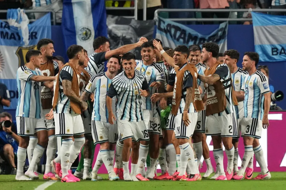 Argentina sufrió, pero festejó en Miami. Foto: AP.