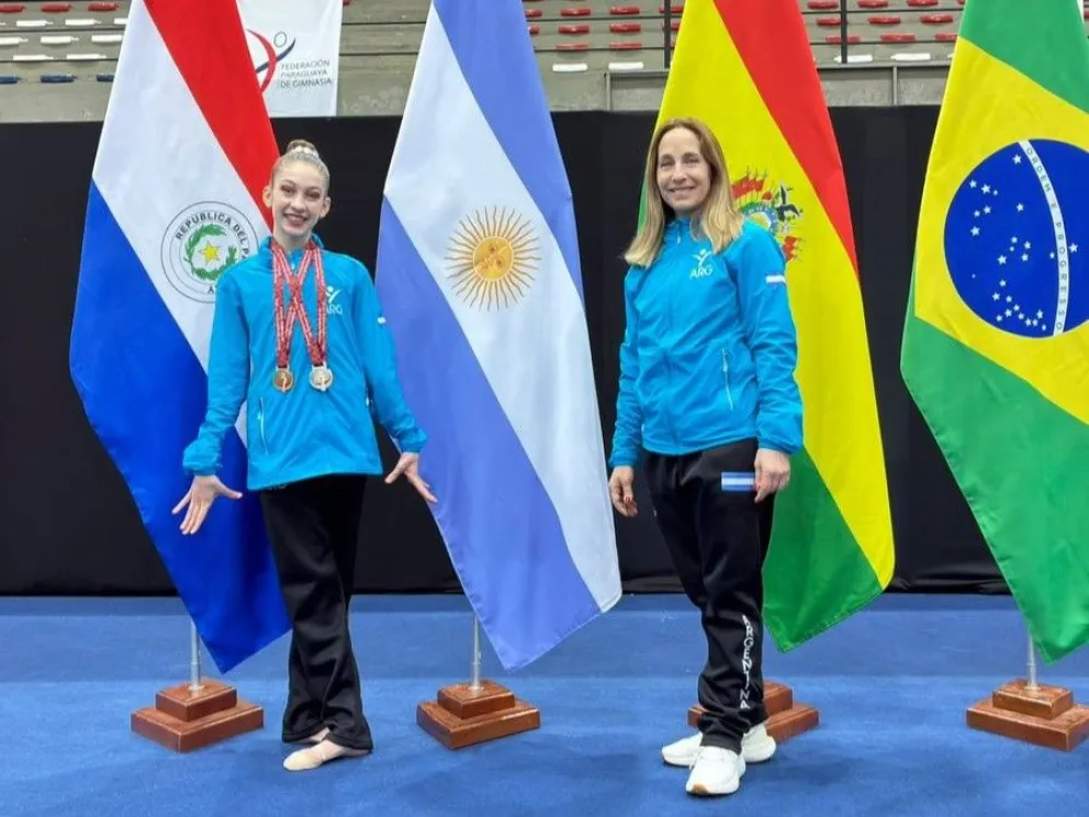 Valeska junto a su entrenadora, Natalia Ottaviano. 