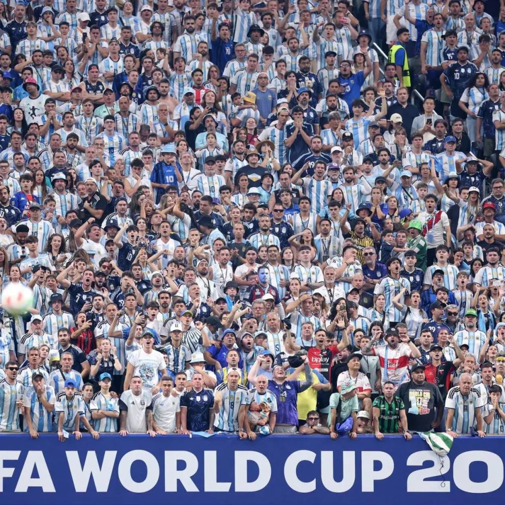 Argentina jugó prácticamente de local si se considera el acompañamiento de los hinchas. //Foto: AFA - Selección Argentina.