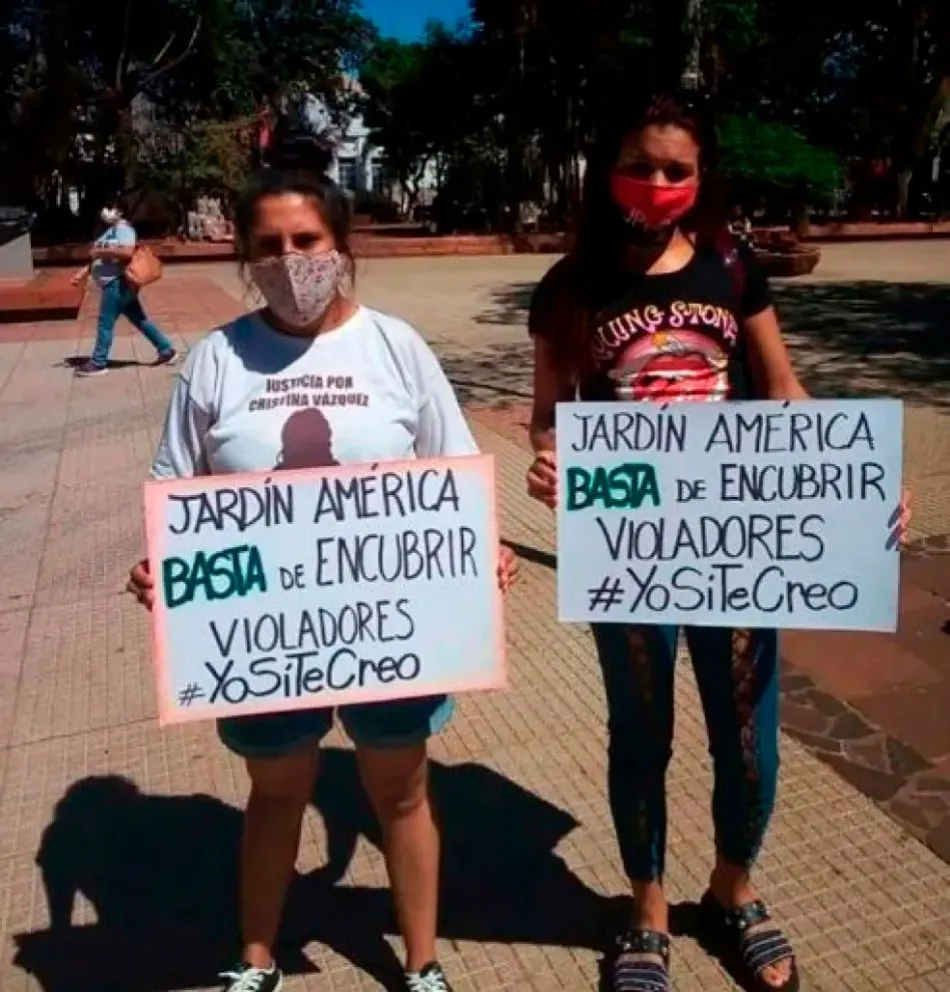 Tanto en Jardín América como en Posadas se realizaron manifestaciones pacíficas para pedir justicia por la víctima. //Foto: archivo El Territorio.