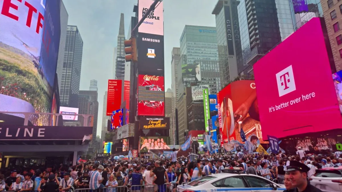 El impresionante banderazo argentino que paralizó Nueva York