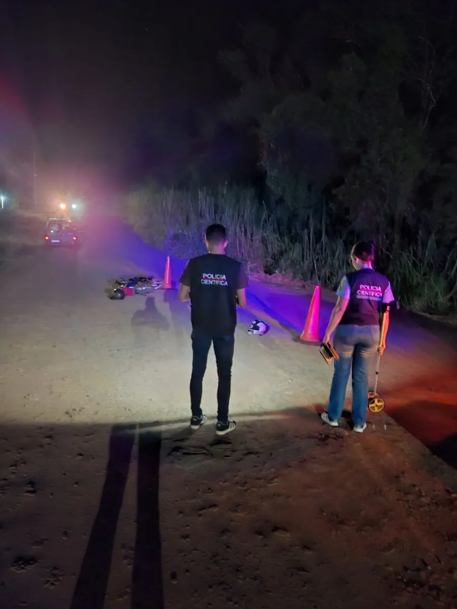 Un motociclista resultó herido tras despistar en San Vicente