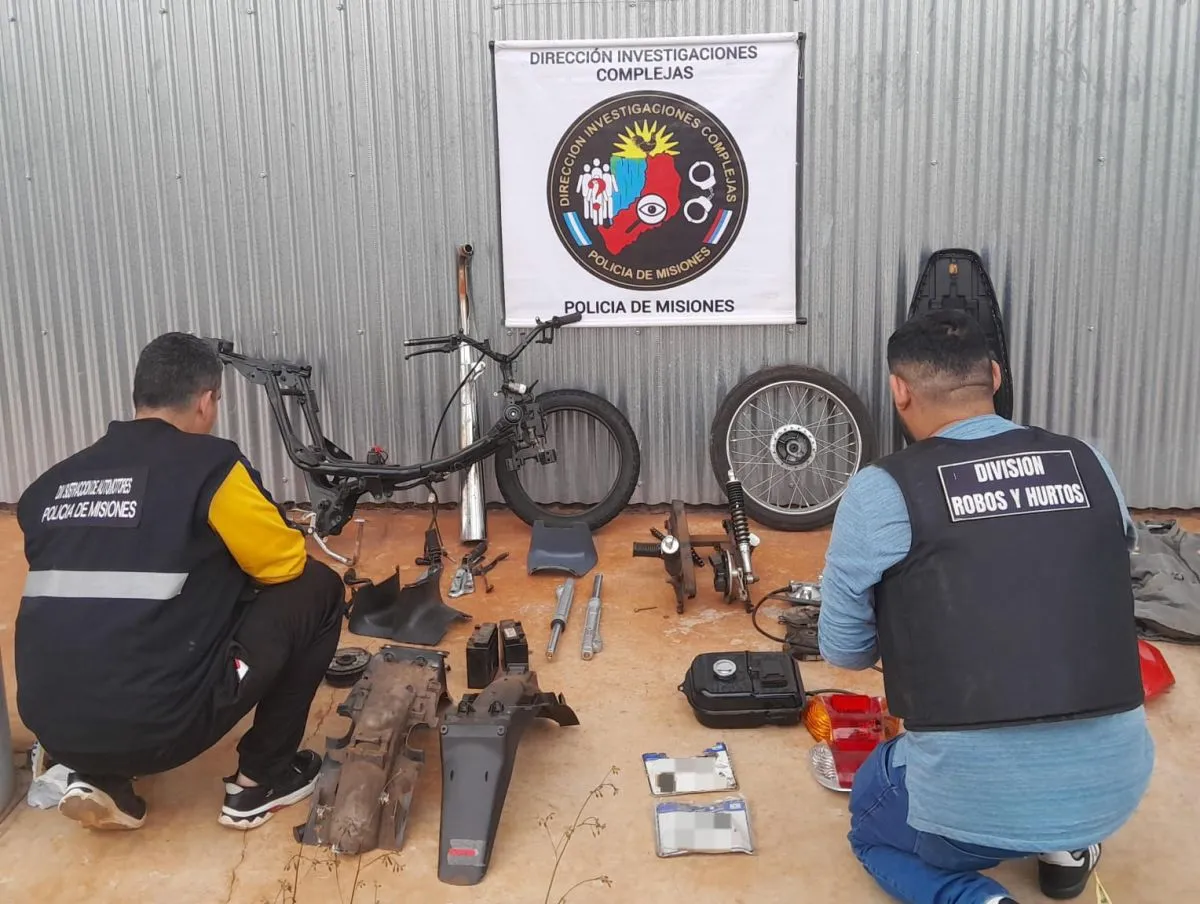 Tras seguir las pistas de un robamotos, desmantelan desarmadero clandestino