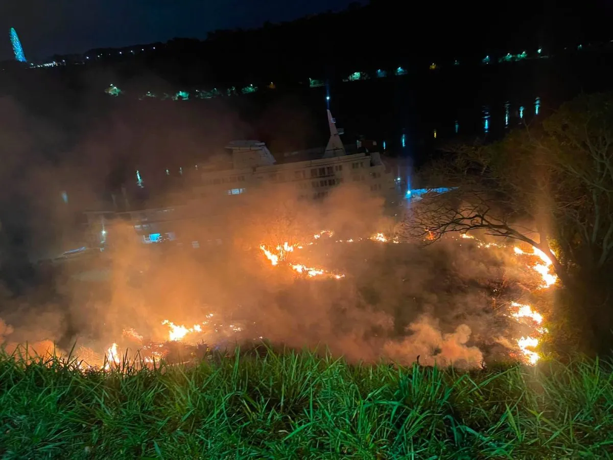 Festejos con fuegos artificiales habrían provocado un incendio de pastizales
