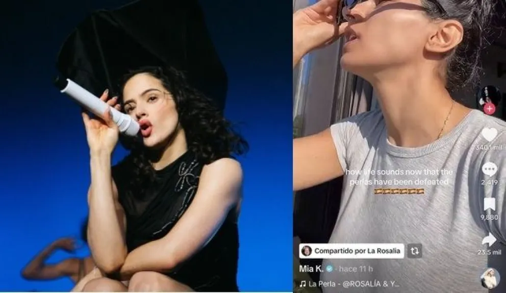 Mía Khalifa publicó el video original tras la final del Mundial 2026 y Rosalía lo reposteó en su cuenta de TikTok.