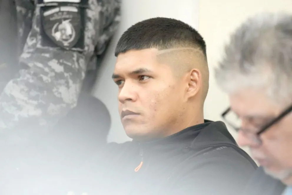 Silvero llega imputado por el homicidio simple de su colega, Duarte Vázquez.  Foto: Marcelo Rodríguez.