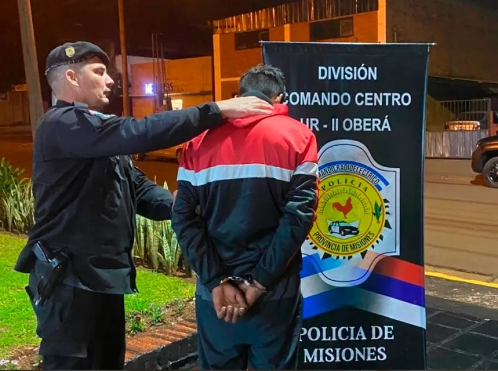 El detenido, de 33 años, es oriundo de la provincia de Buenos Aires.  Foto: Polmis