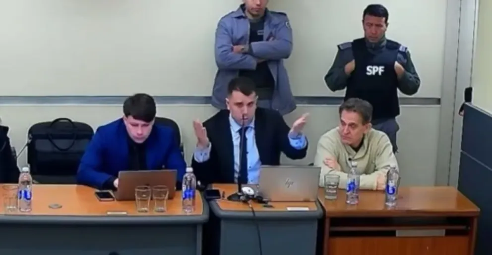 Aníbal Lotocki en el juicio por la muerte de Cristian Zárate. (Foto: captura YouTube Poder Judicial de la Nación).