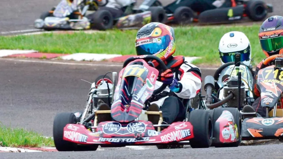 Uriel Husulak ganó ayer la serie de la Junior 150cc. 