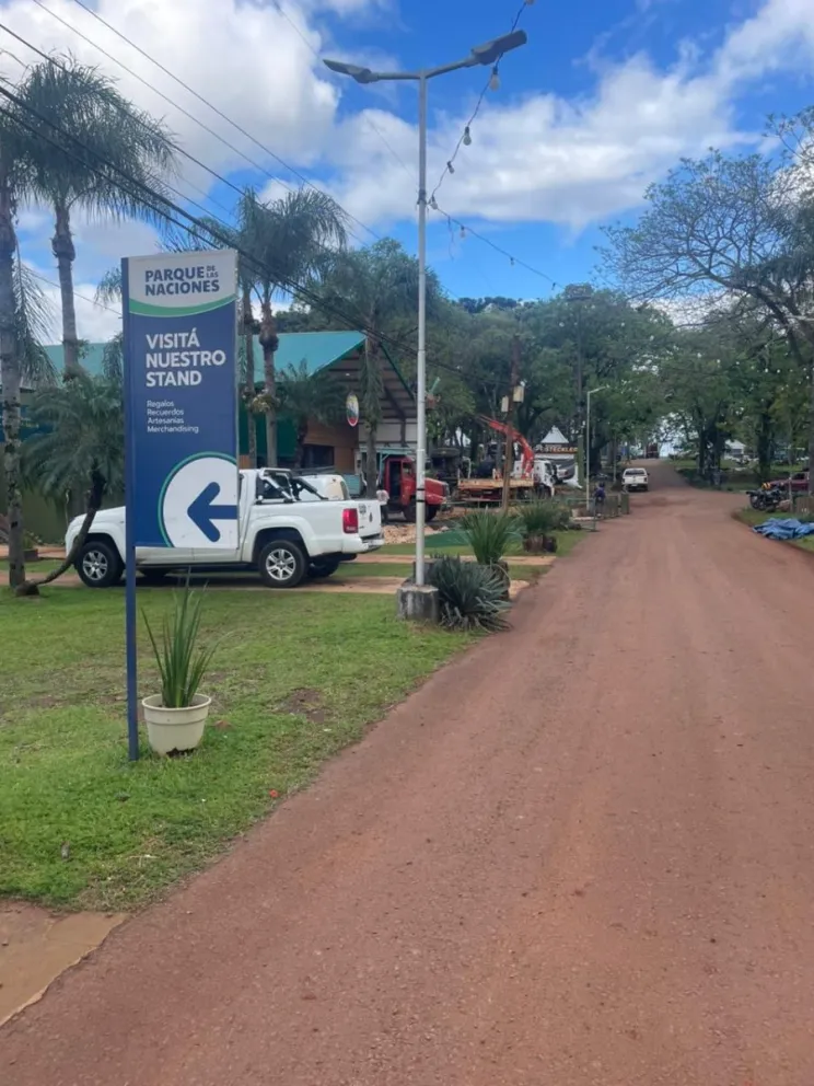 El Parque de las Naciones se prepara para la Fiesta Nacional del Inmigrante. 