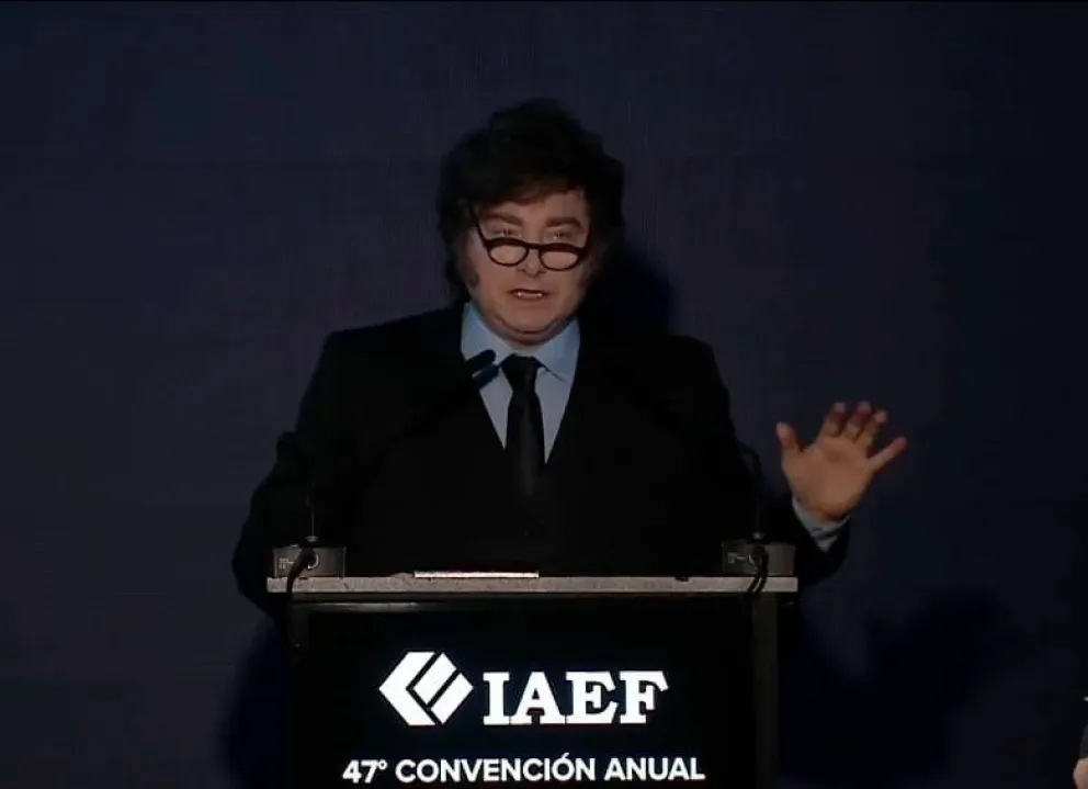 Ante CEO y empresarios, Milei ratificó el rumbo económico.  Foto: Captura de video