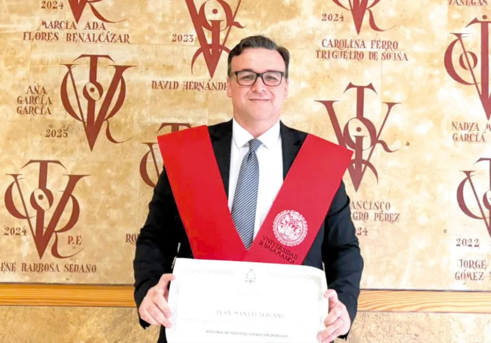 El juez Lezcano obtuvo máxima distinción en la Universidad de Salamanca.