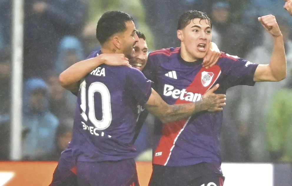 Tobías Andrada abrió la cuenta para River en Tucumán.
Foto: prensa river