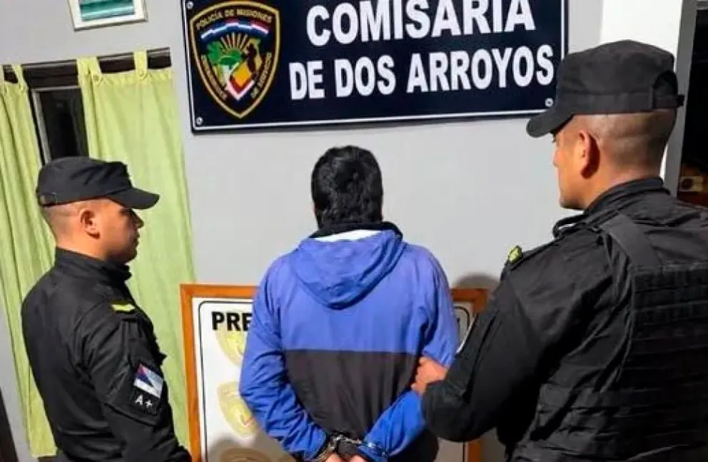 El detenido quedó a disposición del Juzgado de Apóstoles. Cren que hubo más damnificados. Foto: Prensa policía