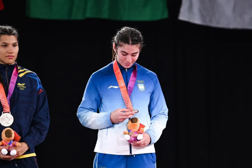 Camila Amarilla conquistó el bronce en la lucha libre. 