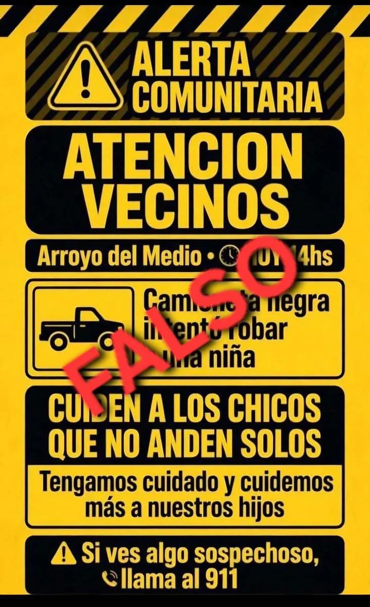 La Policía descartó supuesto intento de rapto a una niña