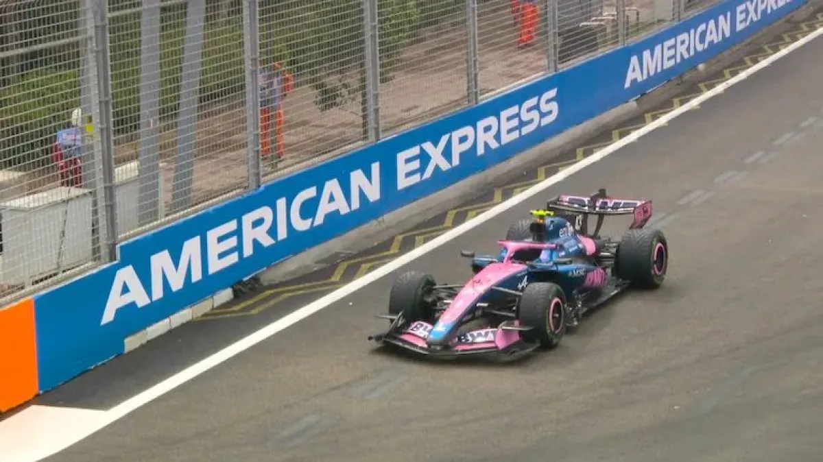 Colapinto abandonó la Sprint de Singapur por una falla en su Alpine