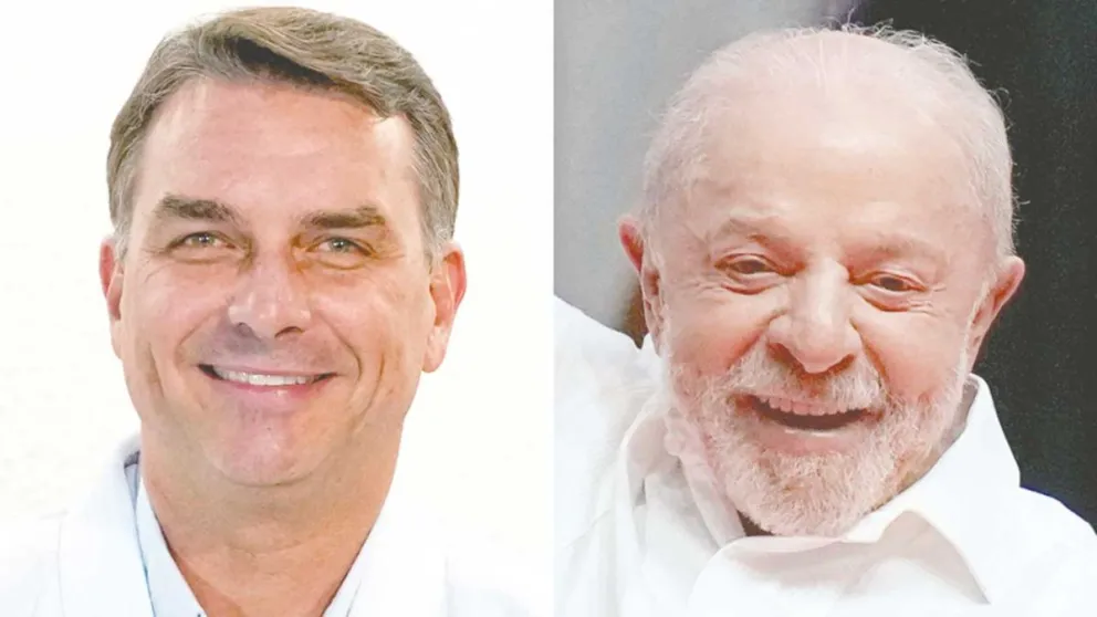 Flávio Bolsonaro y Lula da Silva definirán la presidencia el 25 de octubre.  Foto: AP