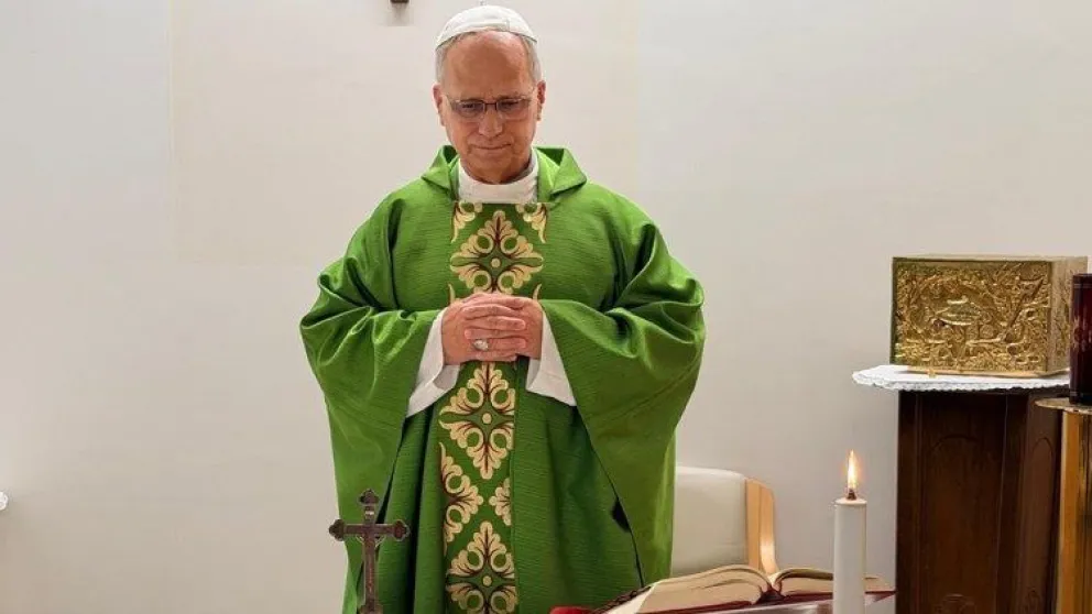 El Papa León XIV ha celebrado la Santa Misa en la sala habilitada en la décima planta del Policlínico Gemelli.
